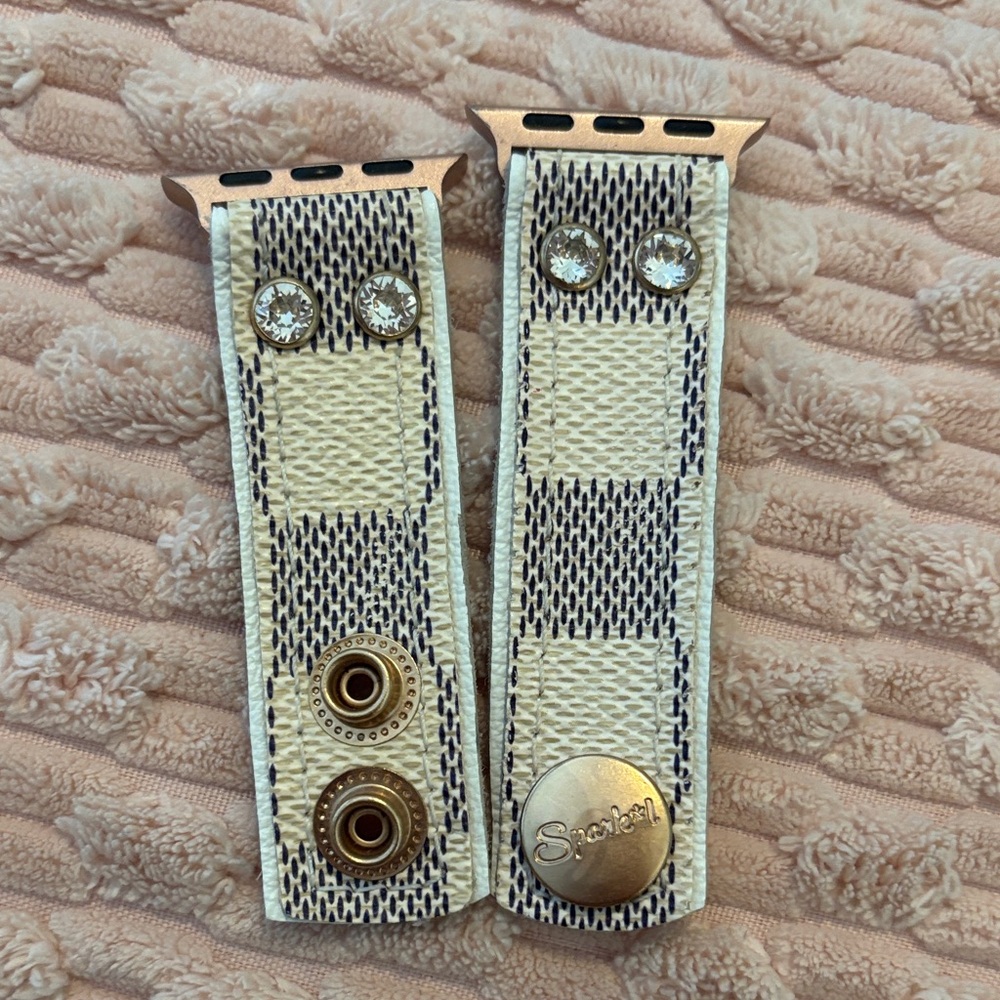 Upcycled Louis Vuitton Damier Azur Spark*l Band size XS